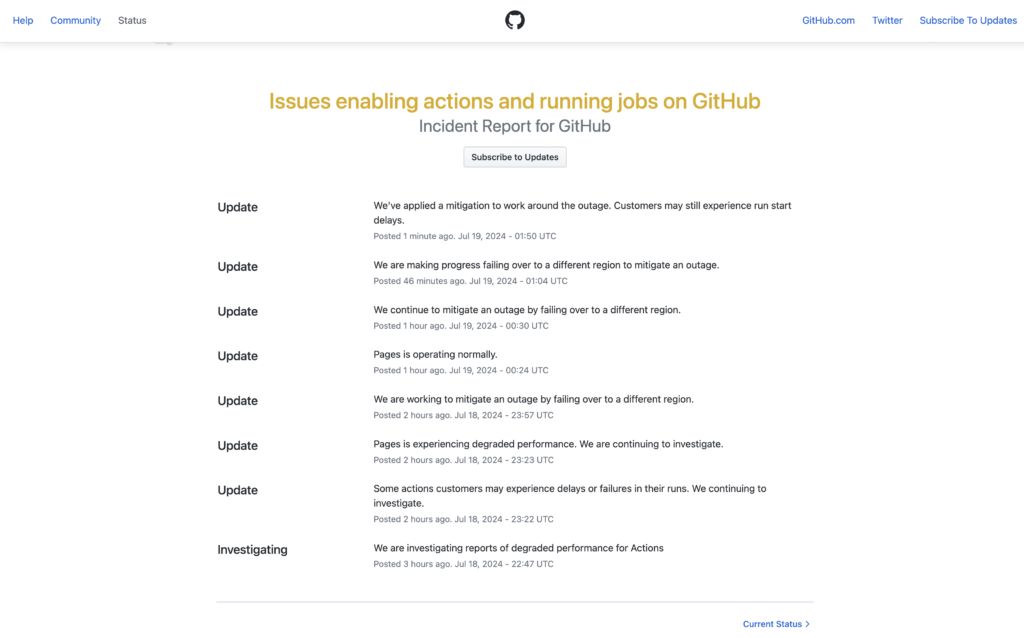 [회고] Github Actions가 갑자기 안된다. (Waiting for a runner to pick up this job ...