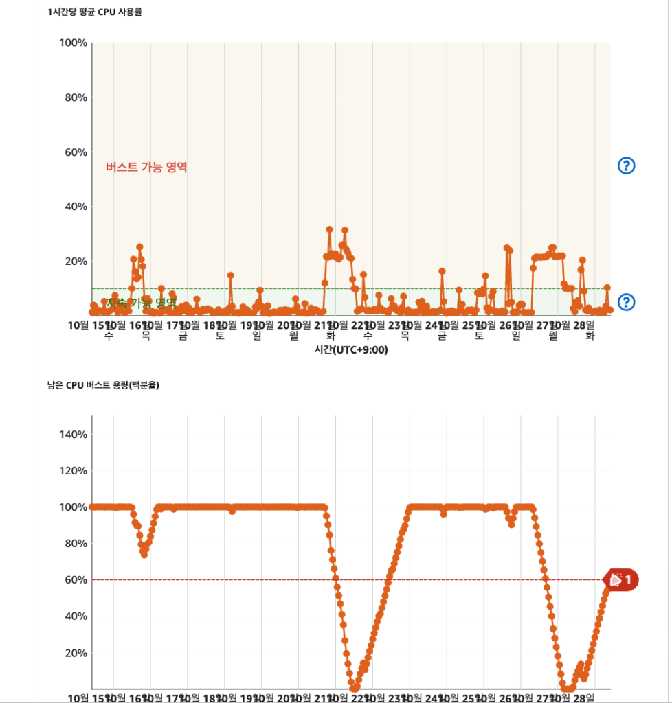 Lightsail CPU 사용률 급증과 버스트 급감 (워드프레스, 우커머스) - 개발자 남인식 Lab.